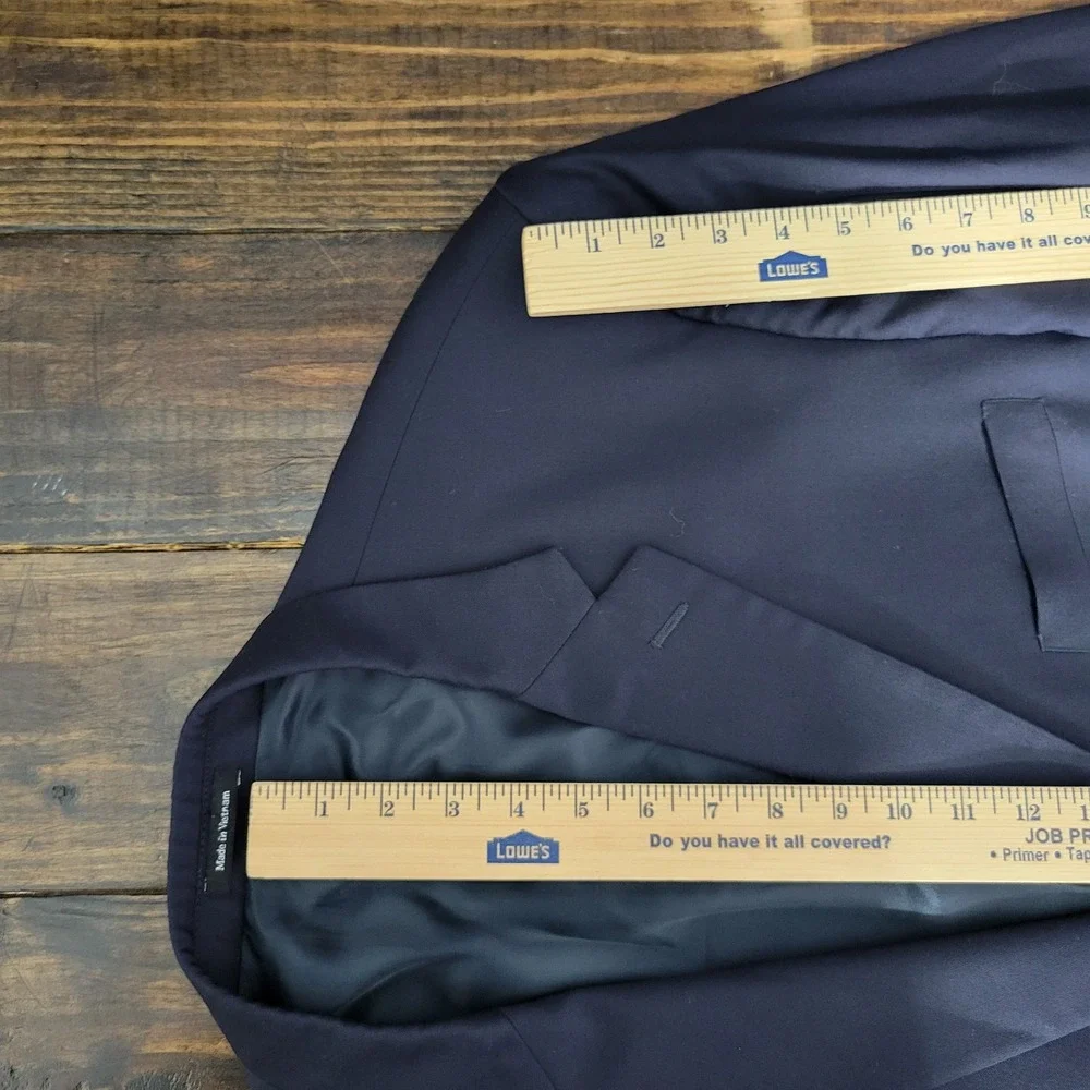 Joseph Feiss Men's Sport Coat‎ Blazer Two Button Navy Blue Wool Size 50R